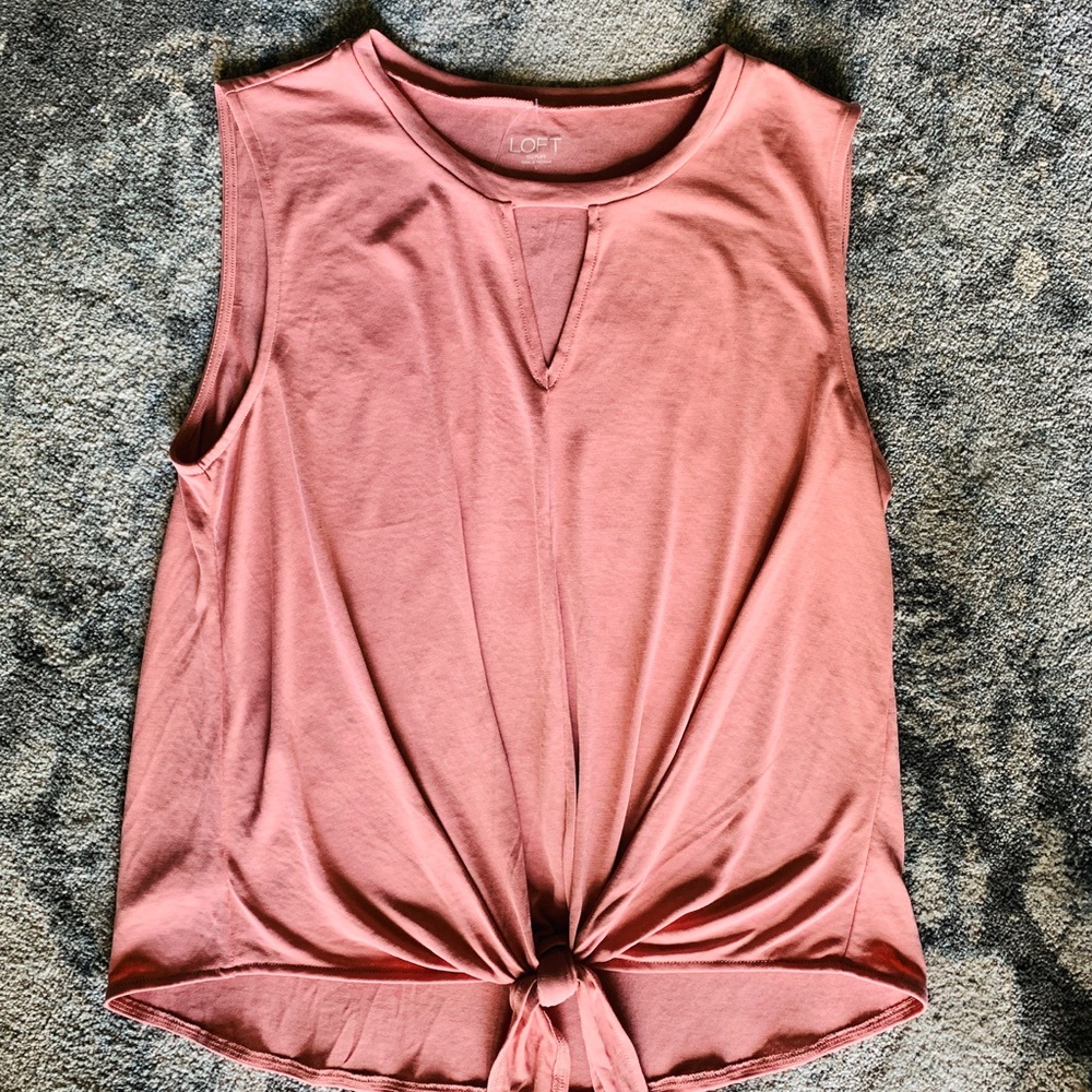 Loft Front Tie Tank Top